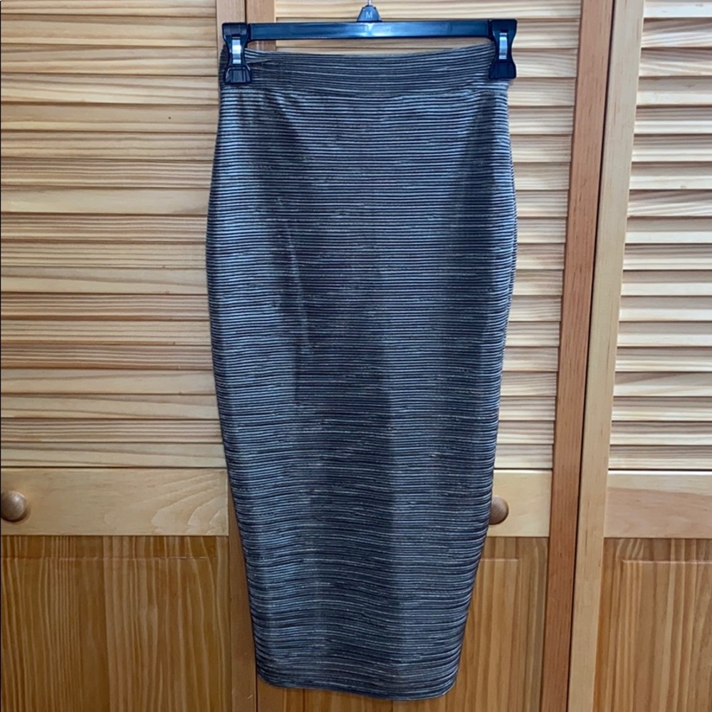 Olive green midi skirt